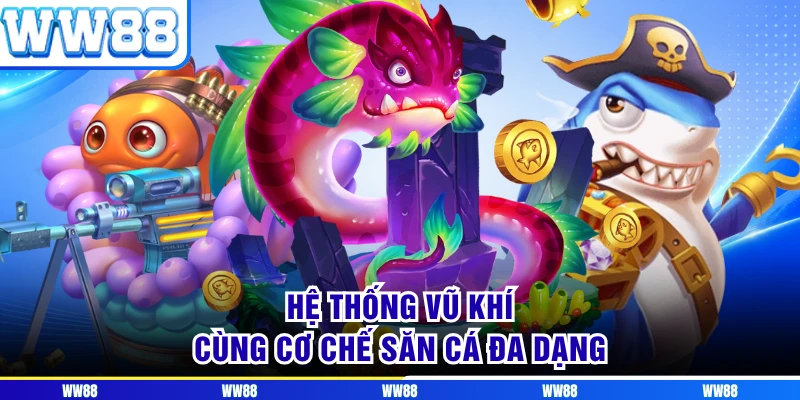 Hệ thống vũ khí cùng cơ chế săn cá đa dạng 